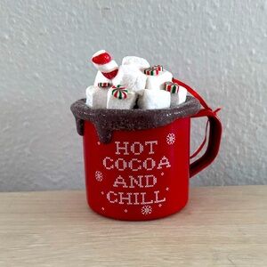 Christmas Hot Cocoa And Chill Mug 3.5” Ornament Christmas Hanging Decor